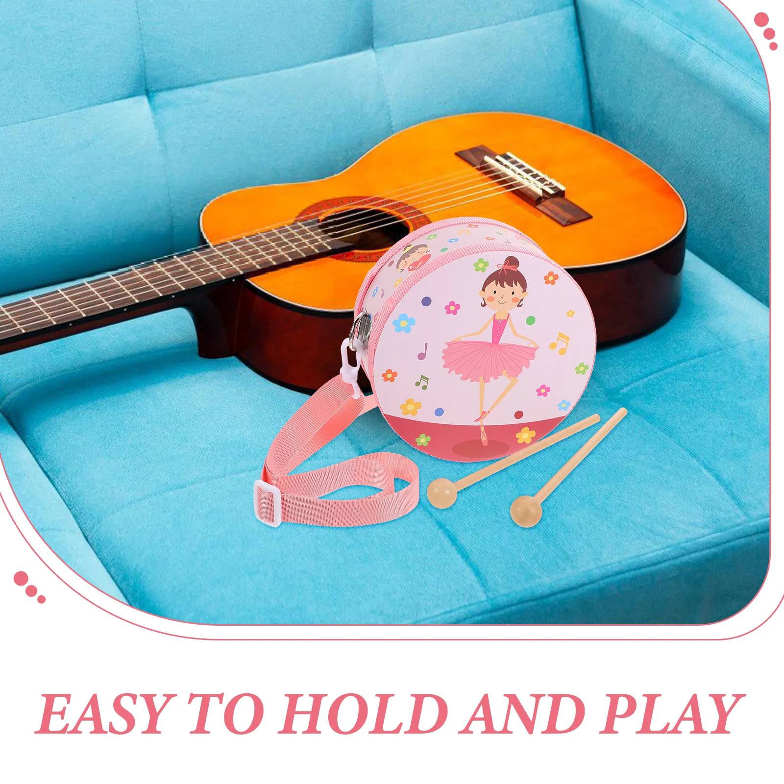 Percussion Instrument Children's Waist Drum Toy Music Toys Instruments Wood Hand