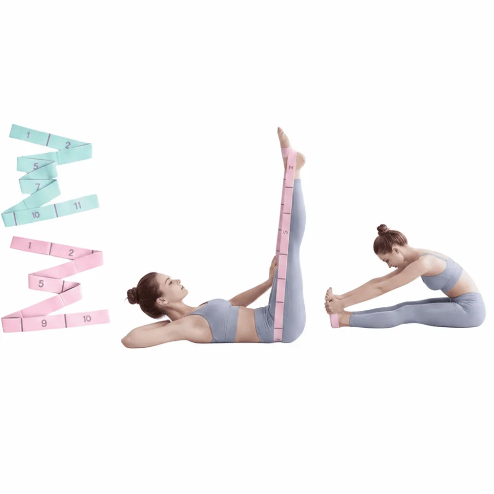 Multi Stage Yoga Stretch Band Elastic Rope Segmented Yoga Resistance Band 10/11 Grid Resistance Belt Yoga Elastic Band