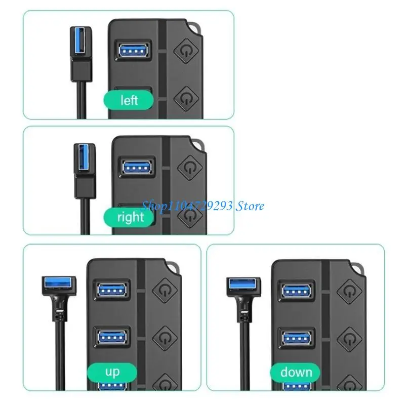 

Y2GD USB 2.0 Adapter Hub 4 Port with Dedicated Switches Easy Connection For Laptop
