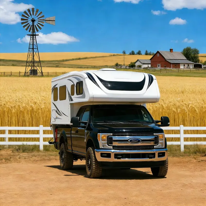 Slide-In Pop-Up Truck Camper Toilet Foldable Lightweight Waterproof Customizable Durable Fiberglass/Aluminum Construction 8