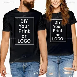 Please Contact Customer Service First - Customized Casual Printed T-shirt DIY Your Like Photo or Logo Men's and Women's Top