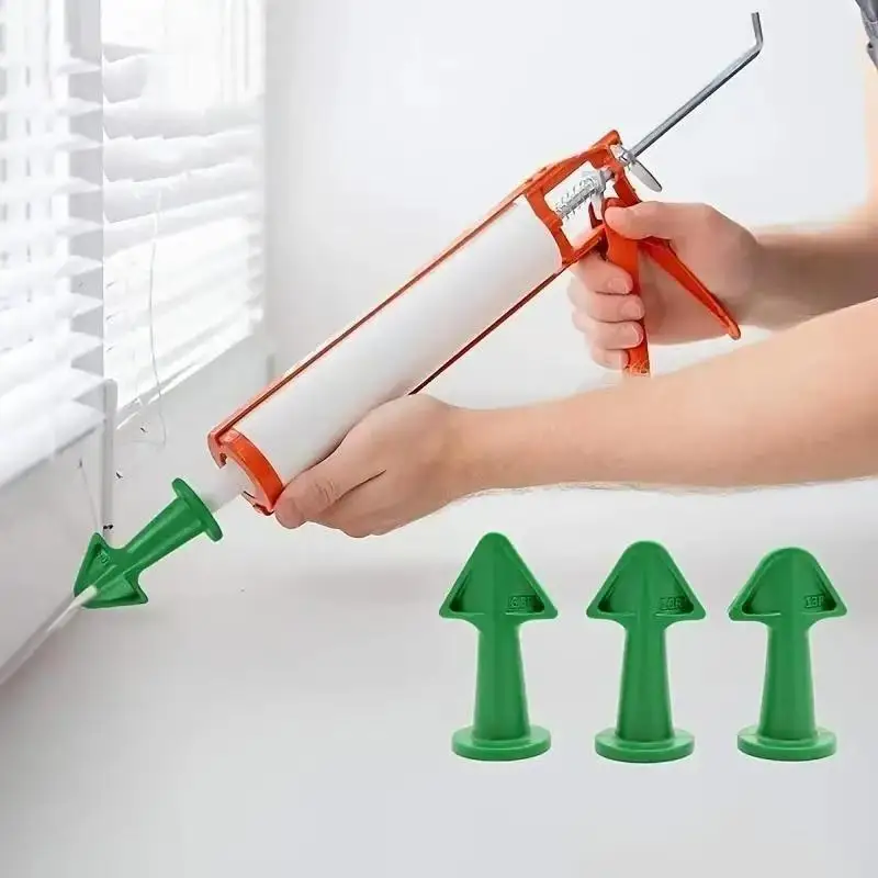 Reusable Silicone Sealant Nozzle Caulk Finishing Tool Glass Glue Applicator Nozzle Sealant Smoother Construction Tool