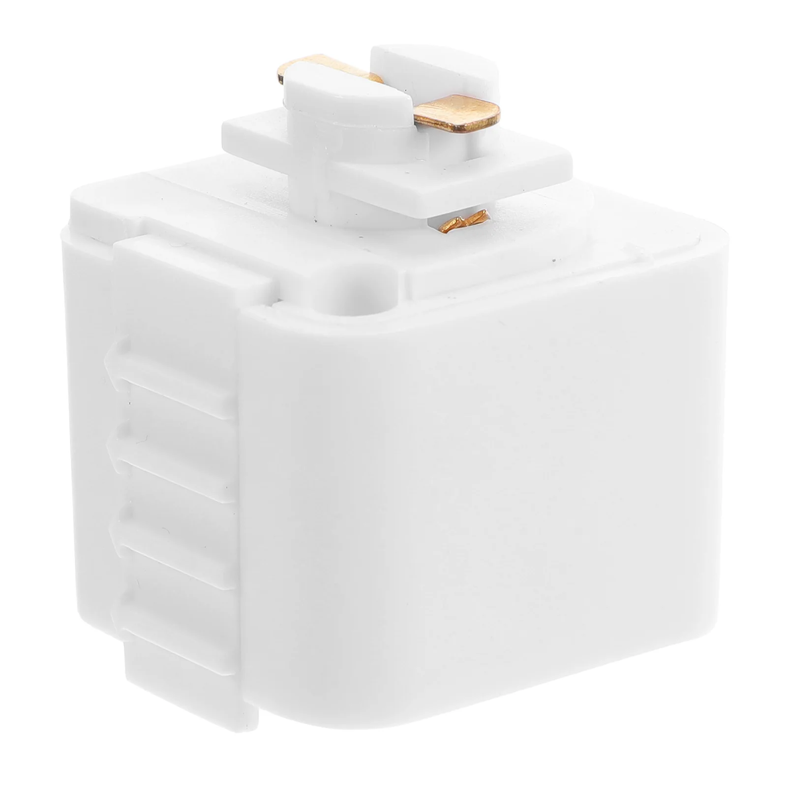 

2 Wire Track Rail Connector White Durable Track Light Adapter for Homes Commercial Use LED Lighting Accessories