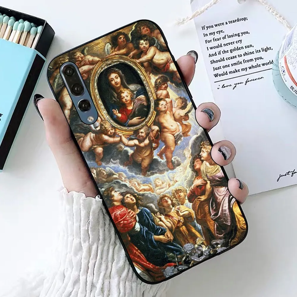 Baroque Religious Art Phone Case For Huawei P 8 9 10 20 30 40 50 Pro Lite Psmart Honor 10 lite 70 Mate 20lite