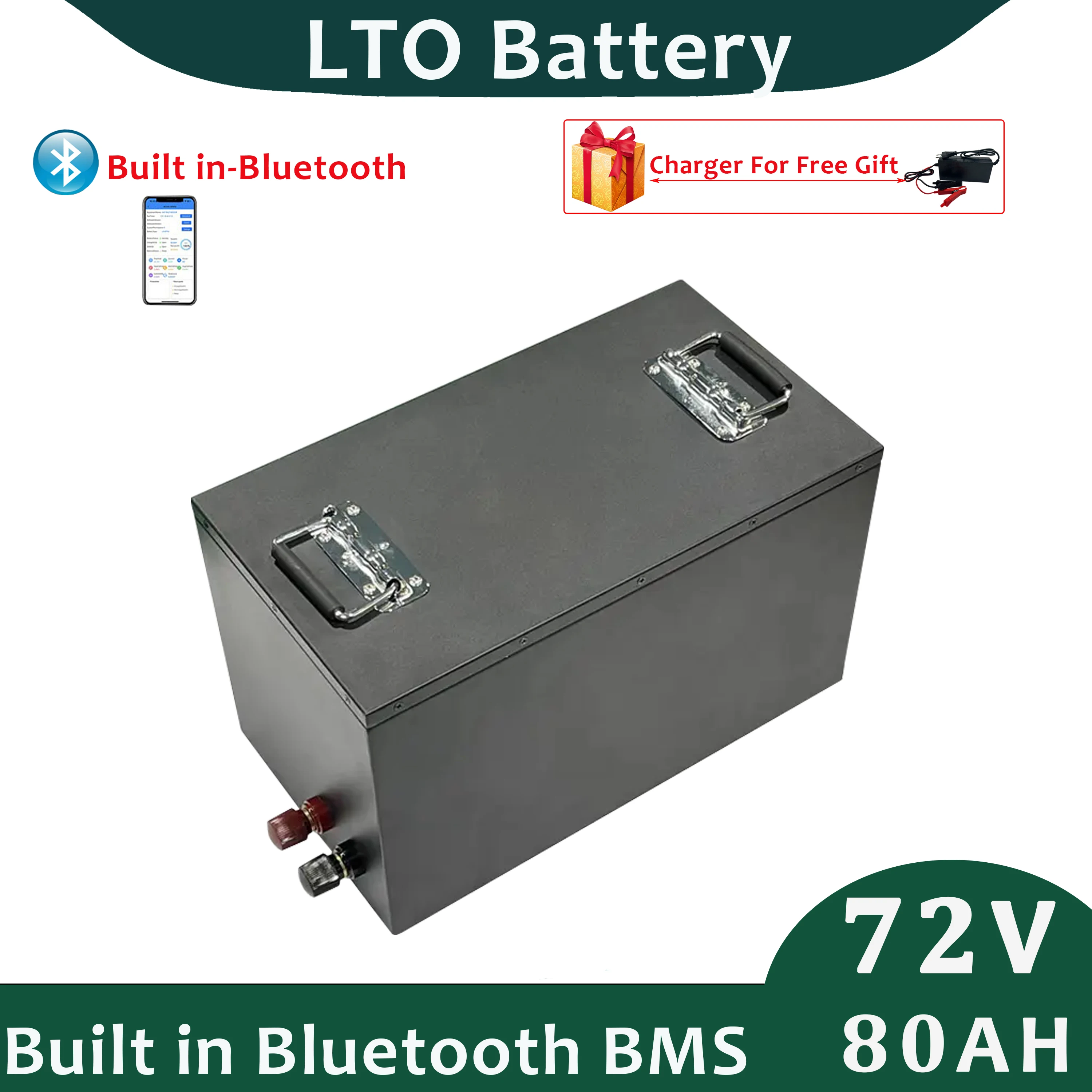 LTO Battery Pack 72v 80Ah Lithium Titanate Battery Perfect For Camper Cart Solar Storage System