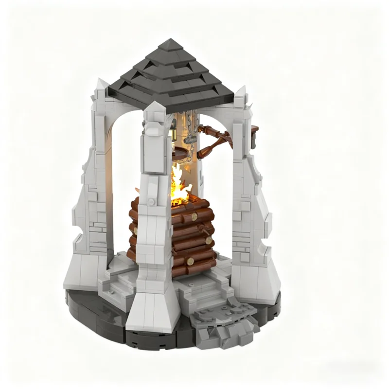 1240 stücke MOC Beacon Gondor Pippin S Mut Die Ringe Modell Bausteine Architektur Weihnachten Geschenke Spielzeug Kinder Geburtstag