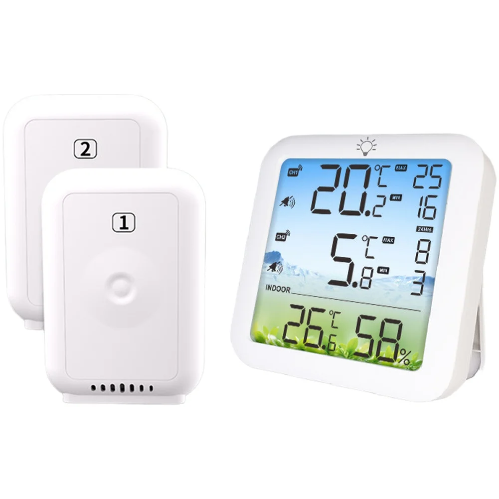 Temperature Alarm Fridge Hygrometer Kitchen Use Food Storage Monitoring 11x9.5x5cm Color Display Max And Min Temperature