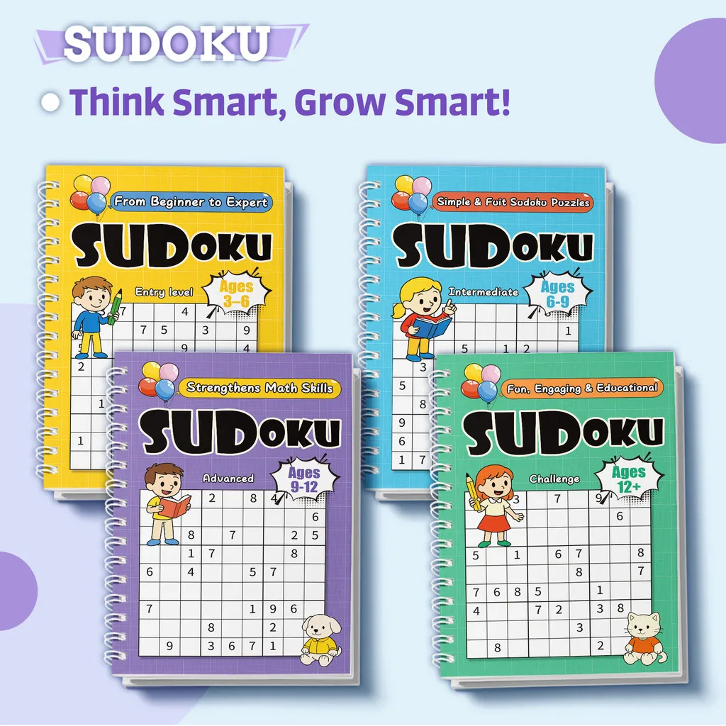Children’s Sudoku,20th Edition 4-Book Progressive Set (Begin