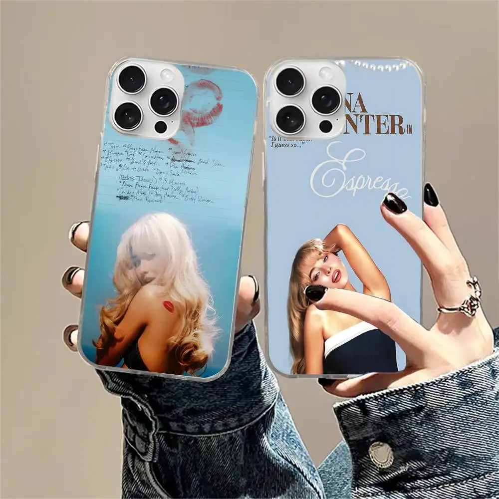 

Singer S-Sabrina Carpenter Phone Case For IPhone 11 12 13 14 15 16 17 Plus Pro Max Satin Laser Glossy Cover