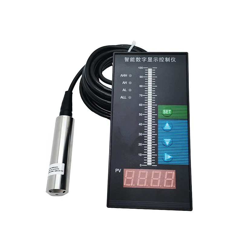 RS485 Liquid Level Pressure Transmitter Submersible Water Depth Water Pressure Level Sensor With The Screen For The Tank