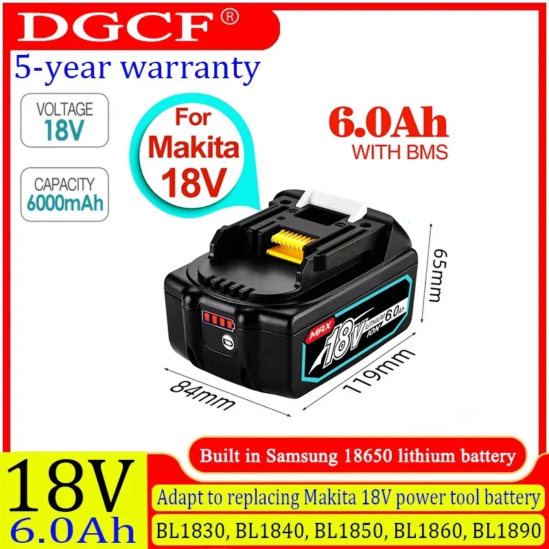 BL1860 สําหรับ Makita 18V แบตเตอรี่ 18650 Lithium-ion Cell เหมาะสําหรับเครื่องมือไฟฟ้า Makita BL1830 BL1840 LXT400