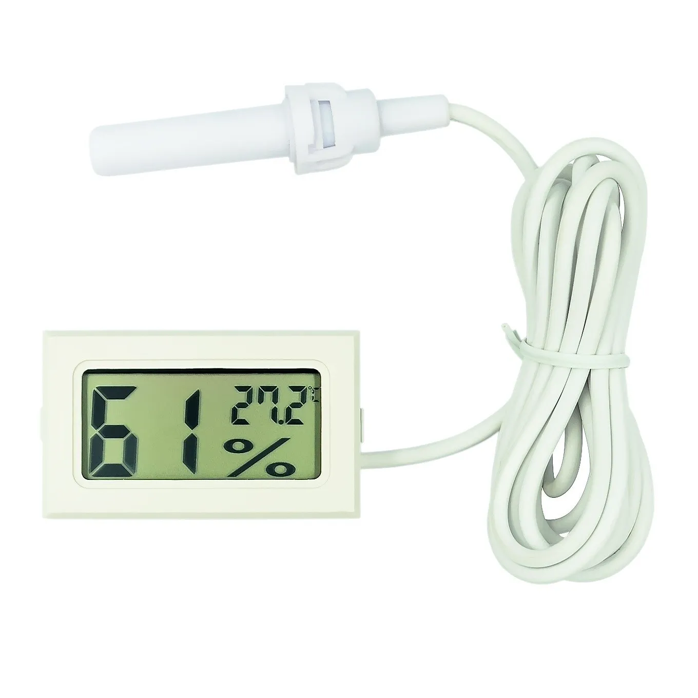 Mini Digital LCD Indoor Handy Temperature for Fridge Fish Tank Sensor with Waterproof Probe Indoor Convenient Temperature