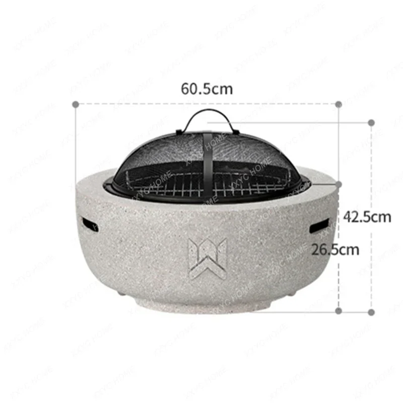 

Modern Iron Fire Pit for Outdoor Heaters Brazier Creative Leisure Outdoor Courtyard Multifunction Barbecue Charcoal Brazier