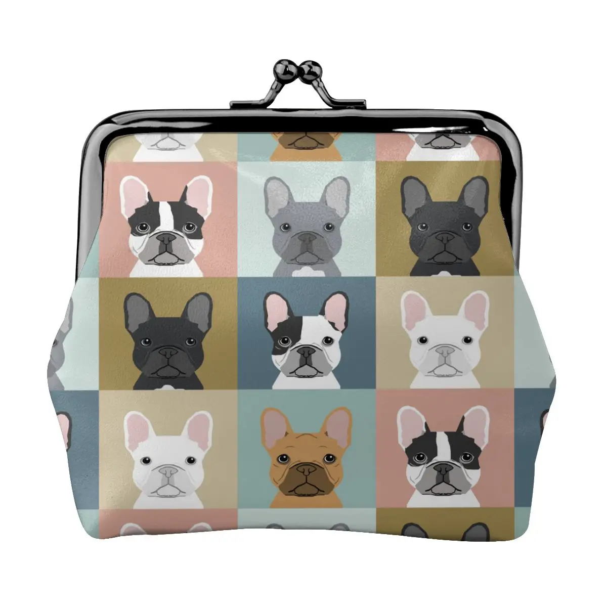 Cute French Bulldog Print Women Coin Purses Girl Hasp Zero Wallet Ladies Clutch Purse Female Mini Money Bag PU Leather Wallet