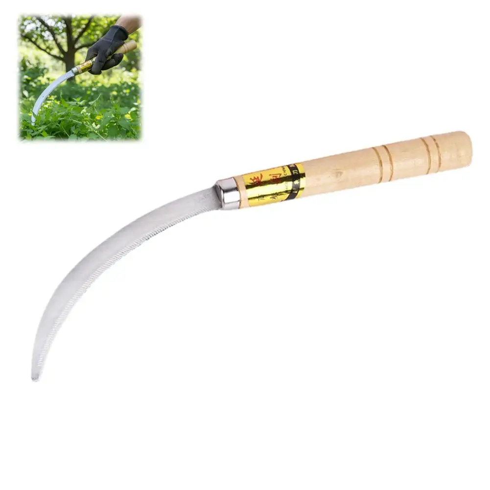 Gartensichel für den Haushalt, Unkrautentfernungssichel, Gartenwerkzeug-Set mit Zähnen für Unkrautbeseitigung auf Rasen, Terrasse und Patio – Detail 1
