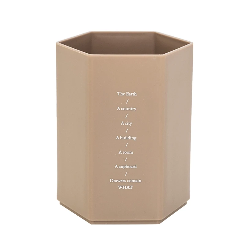 Многоцелевой шестиугольный дизайн, держатель для ручек, студенческий держатель для канцелярских принадлежностей, металлический