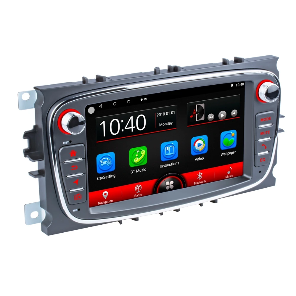 

Car Multimedia Player Quad Core Android 8.1 1G+16G Car Radio Navigation Phonelink for Ford Focus S-Max Mondeo 9