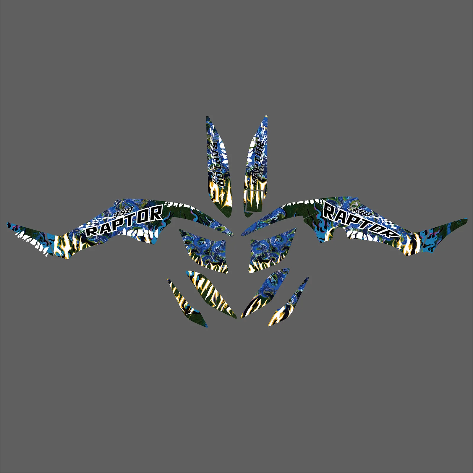 For Yamaha Raptor 350 YFM 350 2004-Present ATV Motorcycle Fairing Graphics Background Decals Sticker Kit Customize Personality