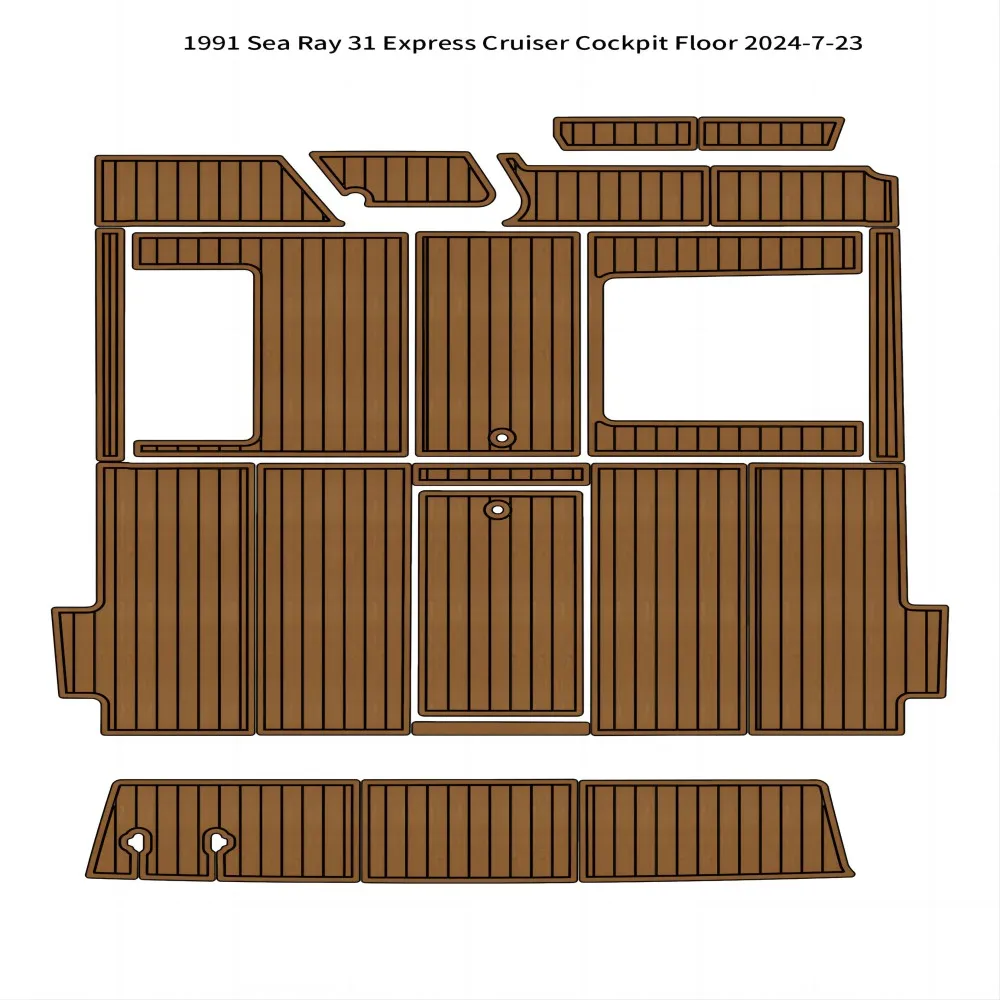 

1990 Sea Ray 31 Экспресс-прогулочный коврик для кабины лодки EVA пенопластовый Тиковый напольный коврик SeaDek маринемат Gatorstep стильный самоклеящийся