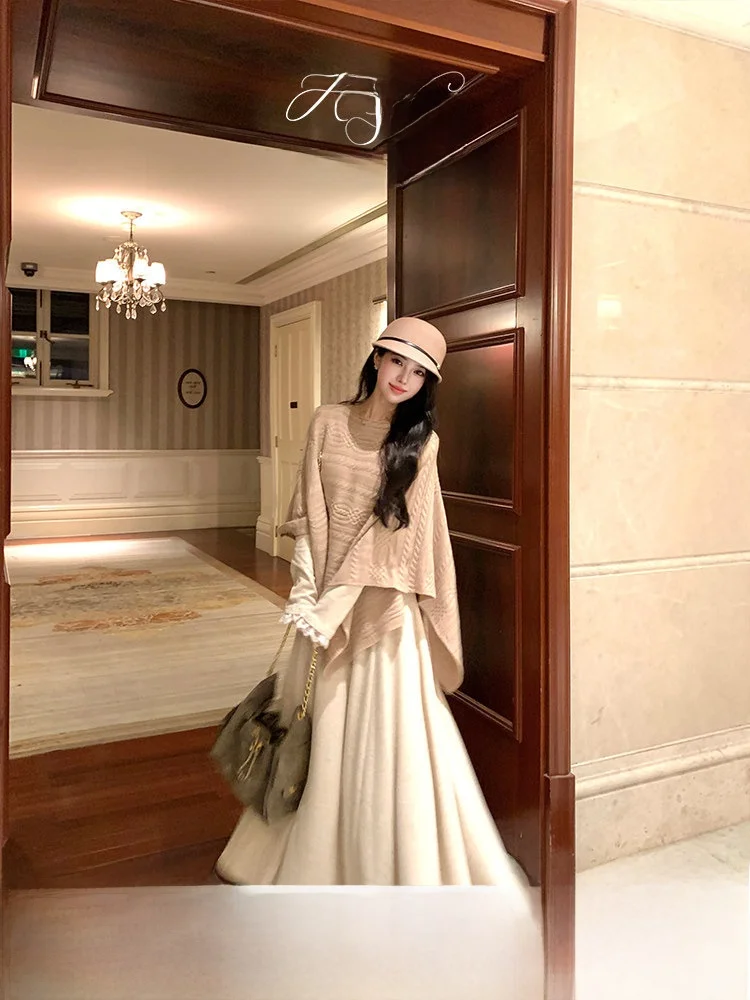 

Вязаный кардиган Acaine Nordic Diary из шерсти для женщин: свободный крой, стройнящий силуэт, элегантный, с открытым передом, для осени