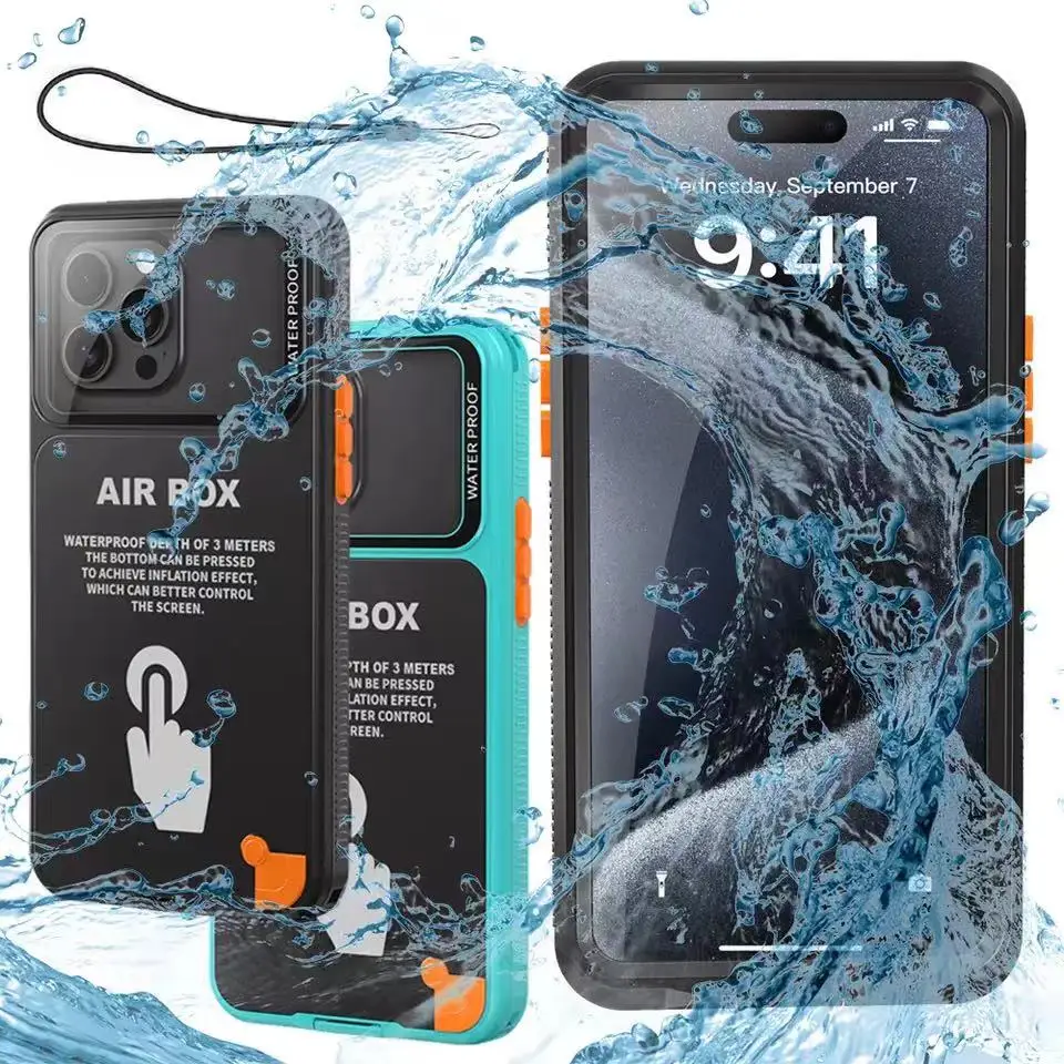 360 Full Waterproof Case For iPhone 15 14 13 12 Pro Max Plus Underwater Taking Dustproof Swimming Professional Diving Phone Case