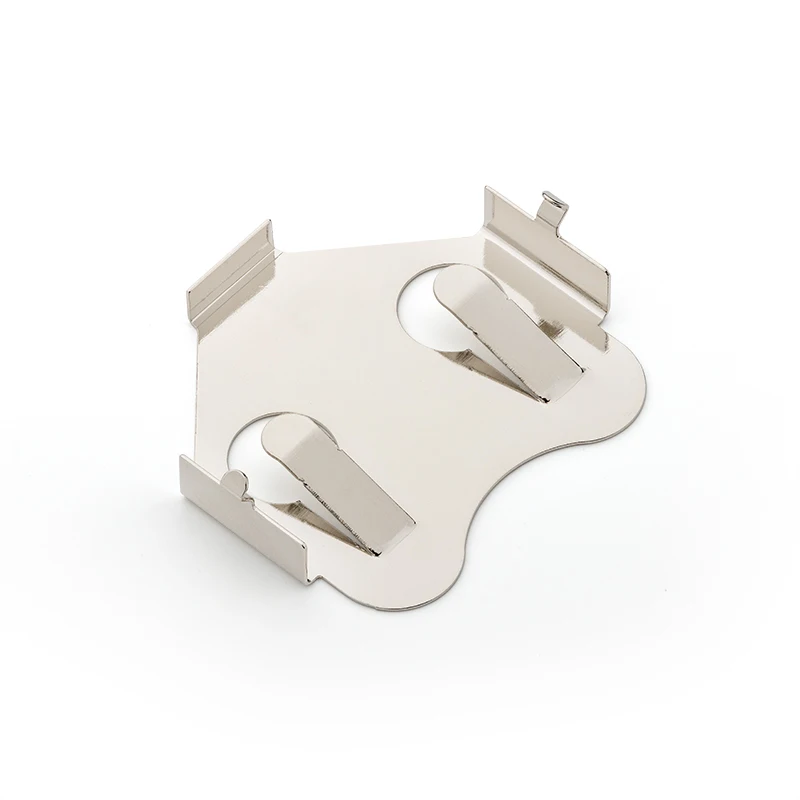 من خلال ثقب CR2430 حامل البطارية كليب الفوسفور البرونزية النيكل مطلي CR2430 عملة خلية التجنيب P/N 2403 #2