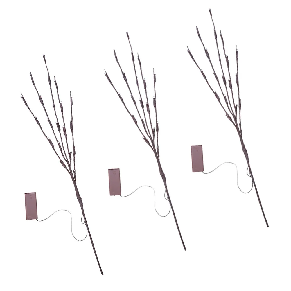 

3pcs Simulation Branch Lights 20Led Home Decor Lamp Malleable Metal Core Led Tree Branch For Bedroom Study Party Decoration