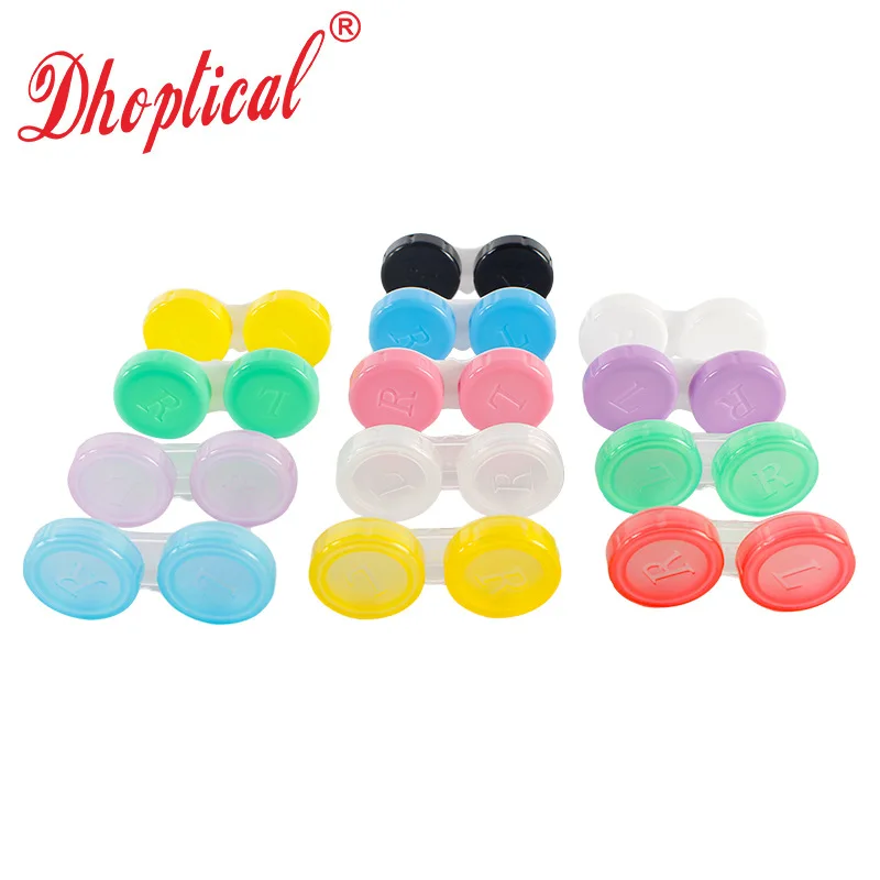 100PCS Invisible Color Contact Lens Case Multi-Color Candy Couple Box Glasses Internet Celebrity Storage Storage Cross-Border