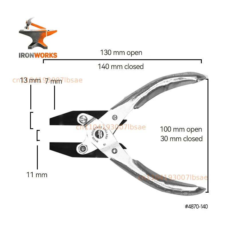 140mm Parallel Pliers Smooth Jaw Flat Nose Jewelry Holding Gripping Wire Straightening Tool Jewellery Craft Worker Pliers
