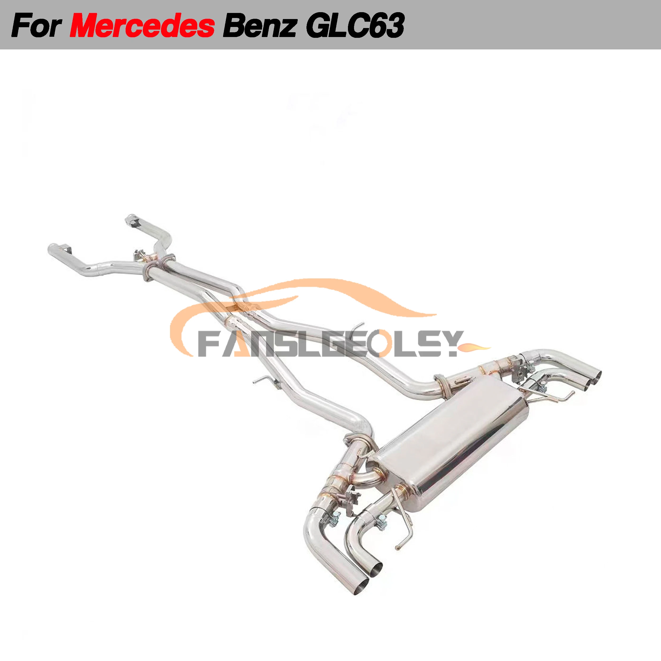 For Mercedes Benz GLC63 Stainless Performance Catback Exhaust System Valve With Muffler Pipes Tuning exhaust assembly