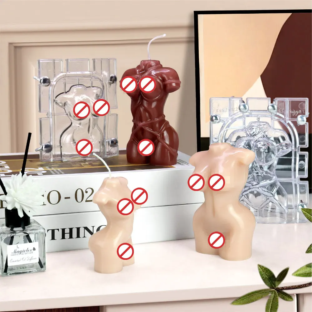 Woman Body Candle Molds for Candle Making Strap Shape Easy To Demold Acrylic Mold DIY Fun Aromatherapy Home Craft Supplies Decor