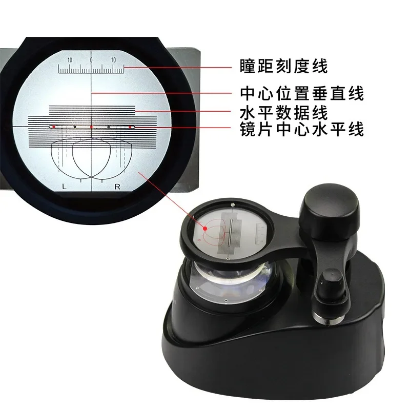 Dispositivo central de equipamento de processamento de óculos Localizador central de lentes