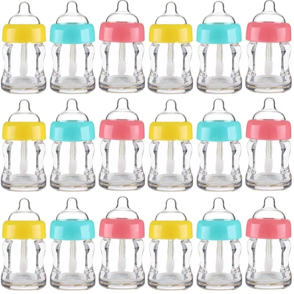 

30pcs Empty 6ml Lip Gloss Tubes Baby Bottle Shaped Lipgloss Wand Tube Refillable Lip Glaze Holder Container DIY Makeup