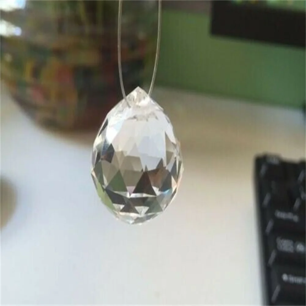 20mm Clear Transparent Glass Faceted Balls Cut-faceted Crystal Chandelier Ball For Home Hotel Lamp Decor