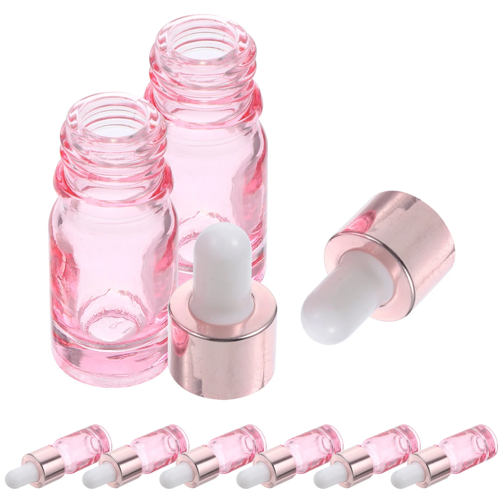 8 個のエッセンシャルオイルボトルガラスドロッパーボトル家庭用化粧品店用詰め替え可能な正確な抽出ガラスドロッパーボトル