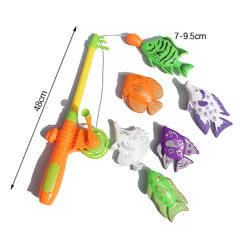 7 Teile/satz kinder Magnetische Angeln Spiel Fisch Spielzeug Magnetische Spiel Angeln Spielzeug Übung Körper Koordination Anzug Geschenk Für Kinder