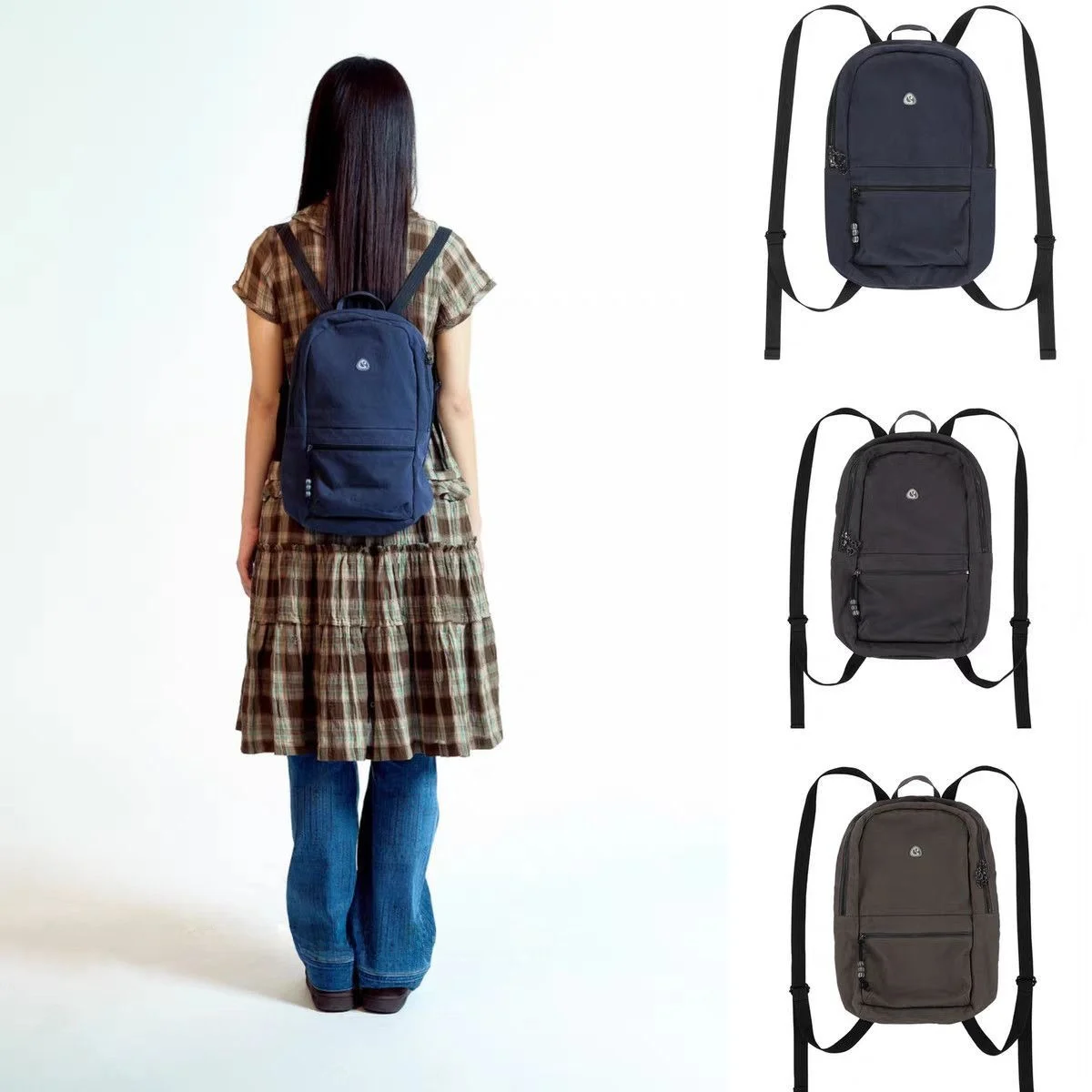 Cayseie 26 Spring Casual Cute Versatile Leisure Double Shoulder Bag Backpack Bookbag Nylon Fabric Travel Bag Tote Bag
