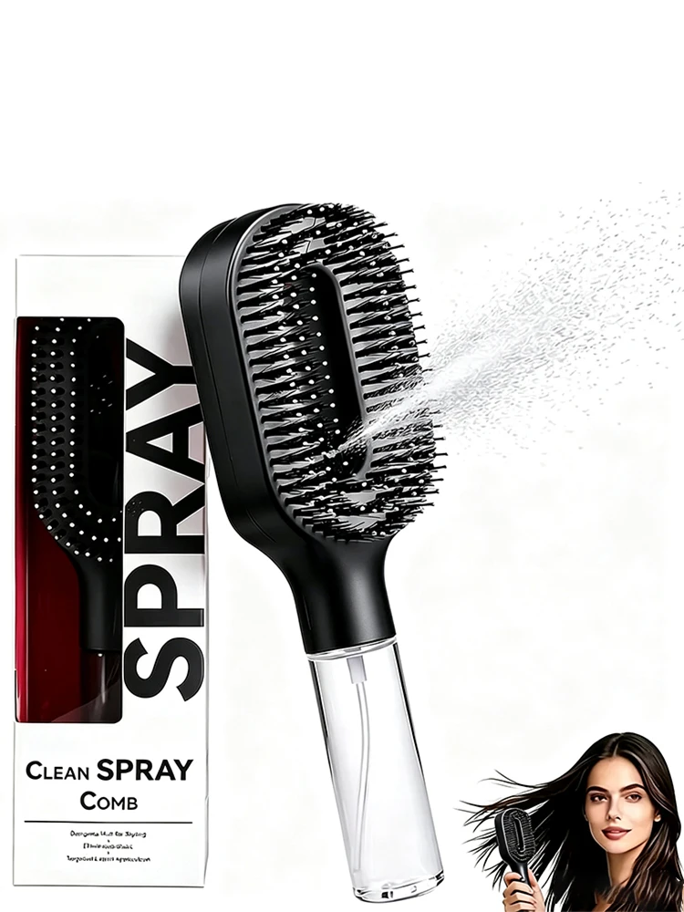 5-teiliges Haarkamm-Set, Aufteil- und Entwirrbürste, feiner Sprühnebel-Stylingkamm, Anti-Frizz, antistatisch, für alle Haartypen – Detail 6