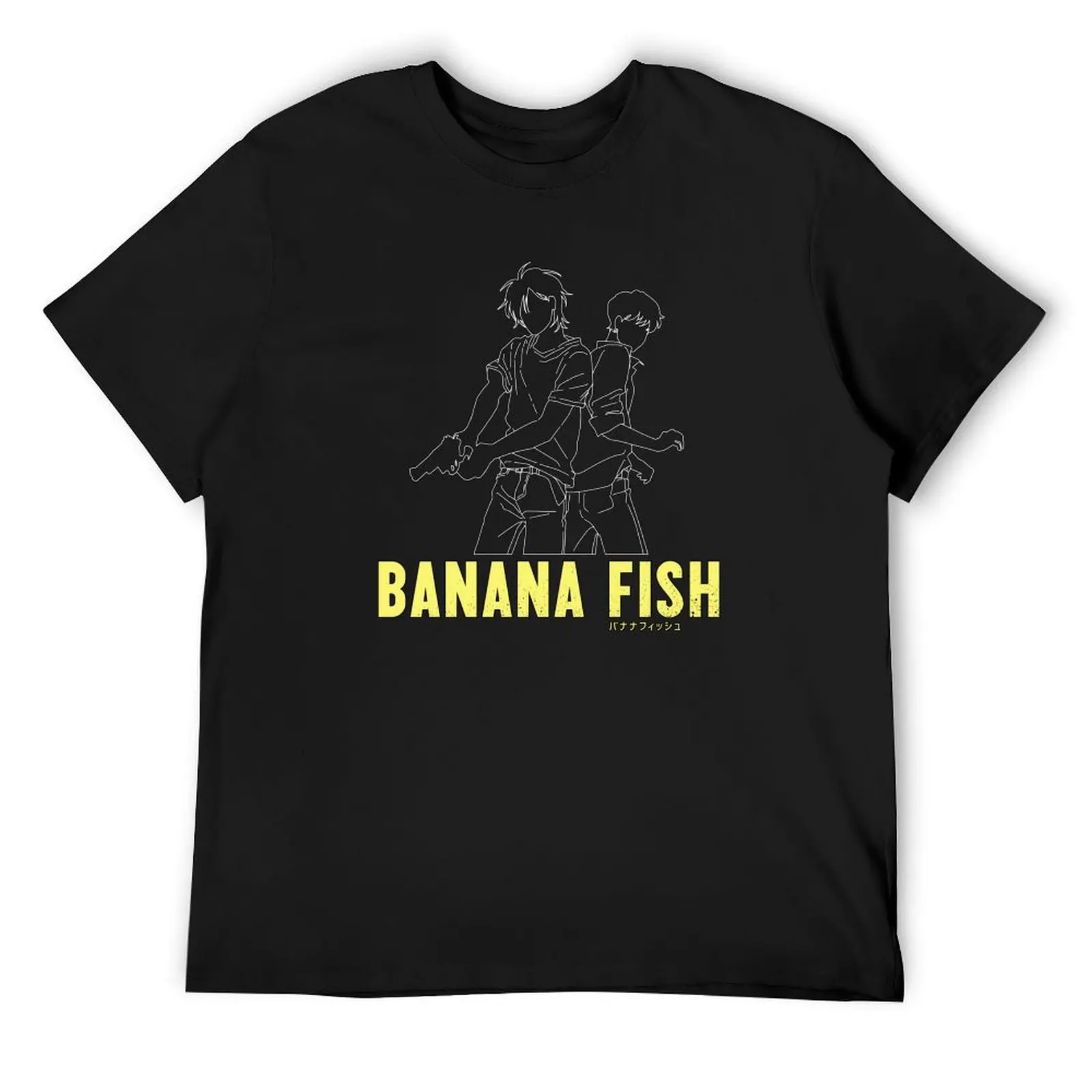 Banana Fish - Ash & Eiji Silhouette T-Shirt plus size tops vintage mens funny t shirts