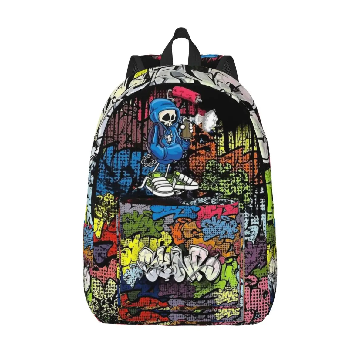 

Synr 70s Retro Comic Graffiti Backpack Elementary College School Student Comic Graffiti Print Back to School Bookbag Daypack