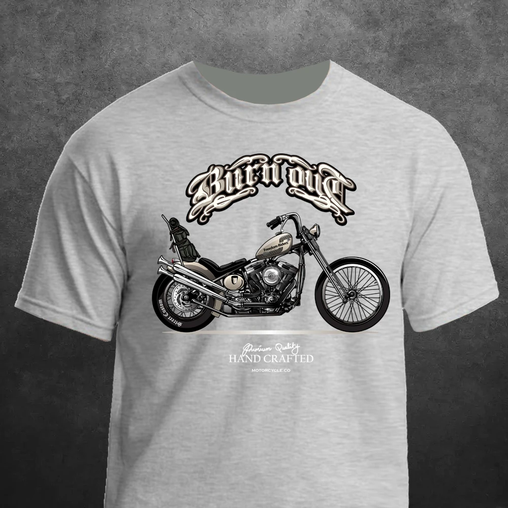 T Shirt Man Motorcycle Motorbike Art Vintage Custom Chopper Summer Casual Printing Short Comfortable O-neck