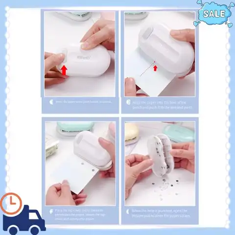 A12E-KW-Trio 3 홀 종이 펀치 휴대용 미니 펀처 DIY 휴대용 종이 펀처 학생 수제 스크랩북 펀처
