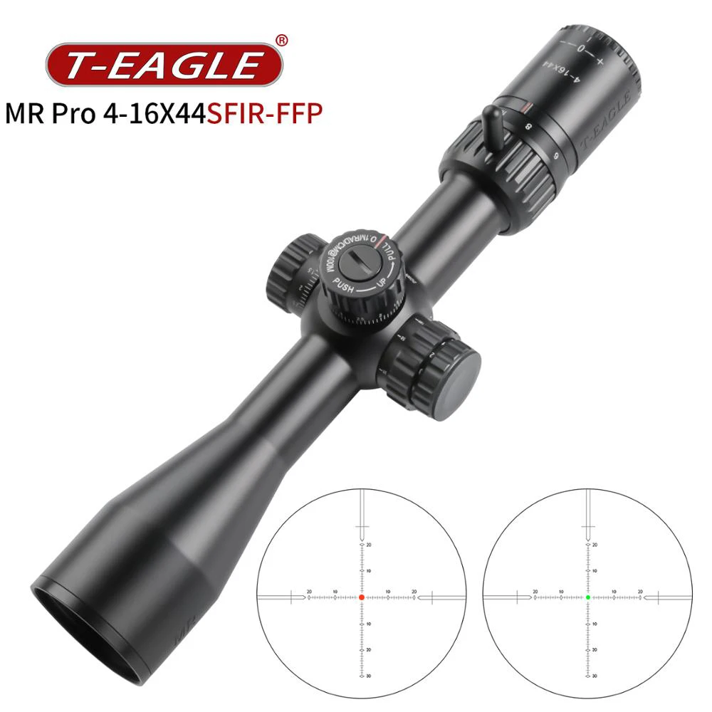 TEAGLE MR PRO 4-16X44 FFP Tactical Riflescope 1/10 MIL Min Focus 10 Yds First Focal Plane Hunting Rifle Scope .338 Lap