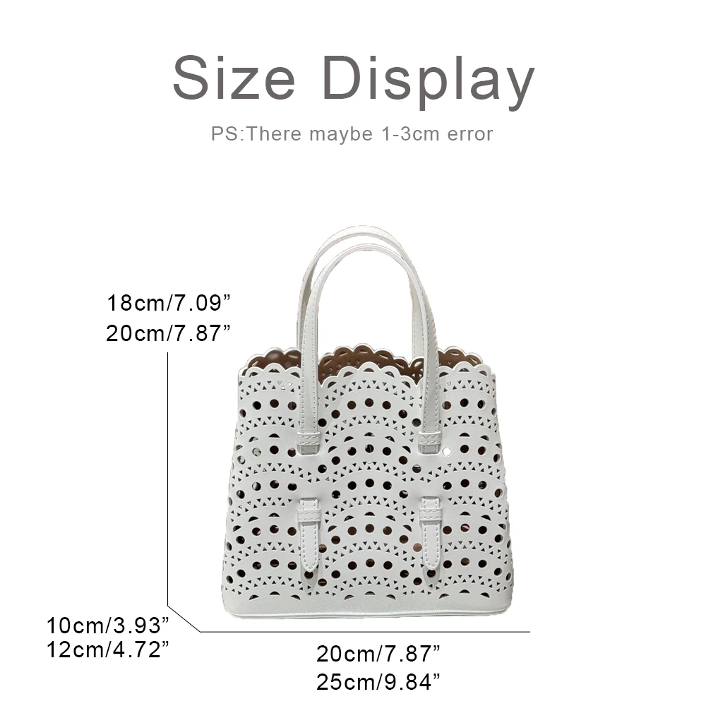 여성용 고급 디자이너 핸드백 및 지갑을위한 맞춤형 가죽 소형 토트 백 내부 포켓 밑줄 숄더 가방을 가진 천연 소 가죽 중공 장식 고품질  무료 배송 빠른배송 도착 / 여성 핸드백, image size:1000x1000
