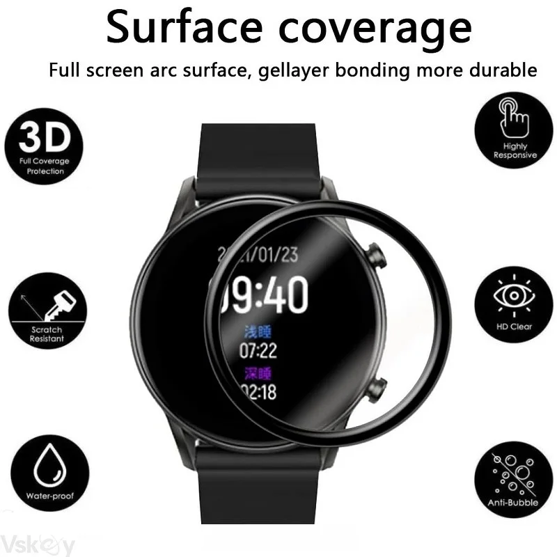 100PCS 3D Soft Screen Protector for Xiaomi Haylou Solar Lite/RT3/RT2/RS3/RT/LS05S/GS/LS05 Lite Smart Watch Protective Film