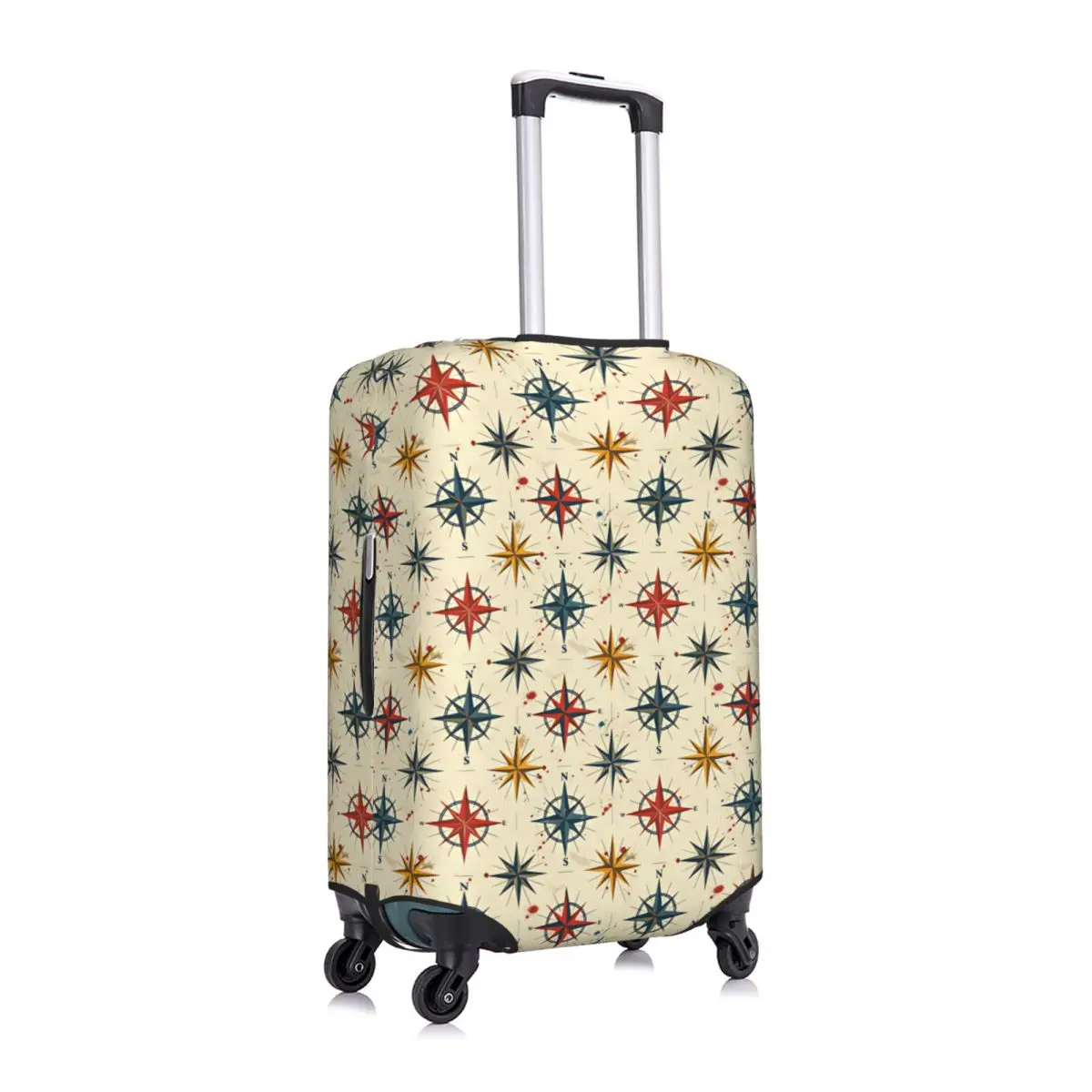 Custom Vintage Nautical Compass Rose Print Luggage Cover Protector Cute Travel Suitcase Protective Cover for 18-32 Inch