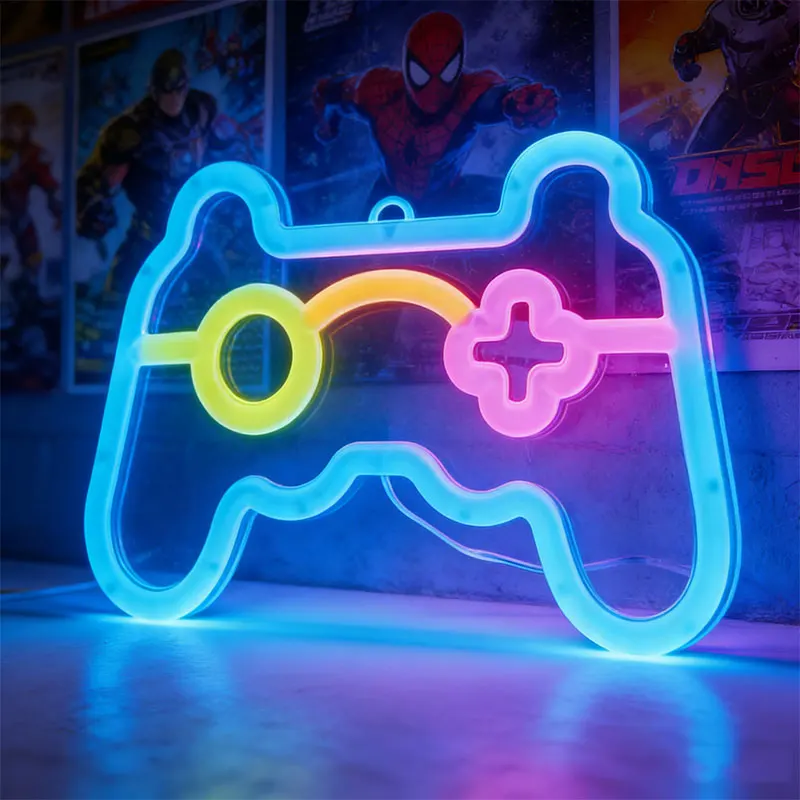 

USB LED Game Console Neon Light, Game Controller Night Light,suitable For Game Rooms,parties,and Wall Decoration Night Light