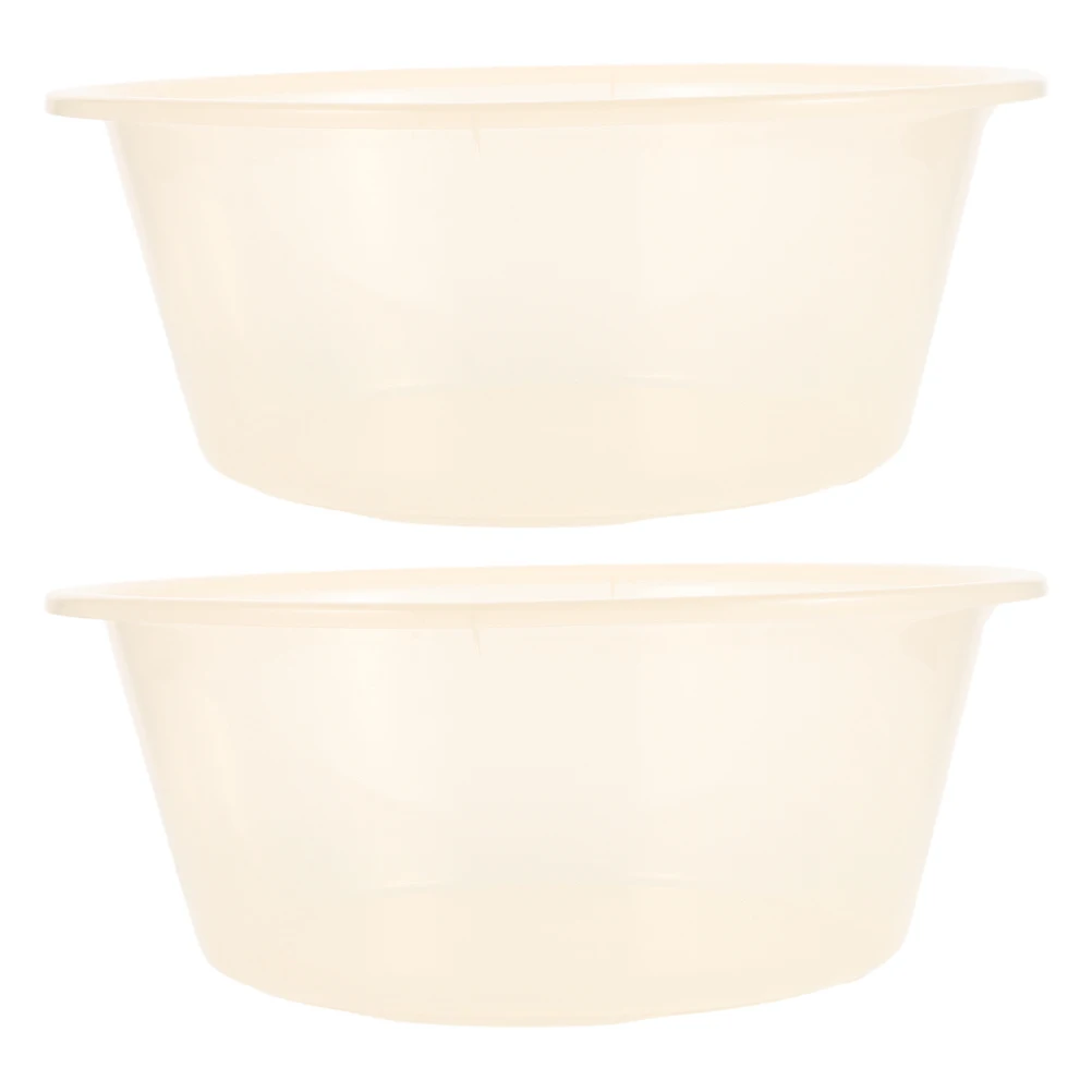 

2pcs Large Transparent Face Wash Basin Plastic Soaking Multifunctional Durable Spa Foot Bath Bucket For Elderly Easy