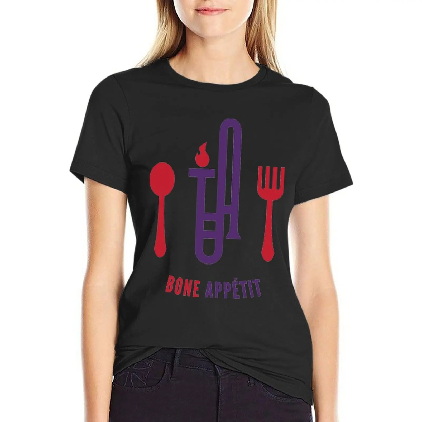 Bon Appétit! T-Shirt summer top lady clothes shirts graphic tees workout t shirts for Women