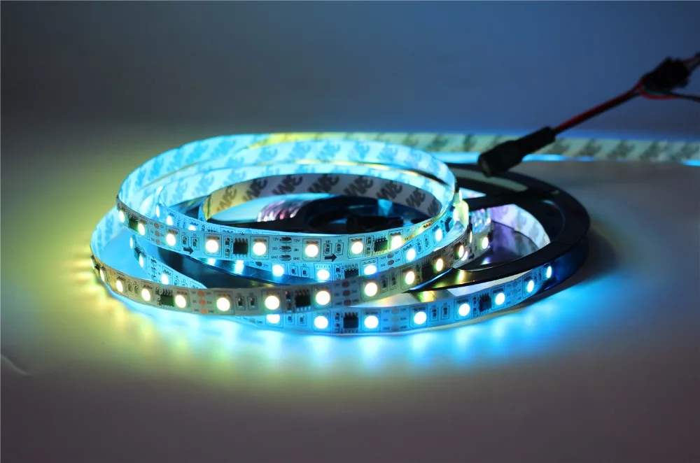 Imagem -04 - Tira Conduzida 5050 Rgb Digital Tira Conduzida 150 300led Sonho Magia Cor Conduziu a Luz 5050 Dc12v Mesmo Que Ws2811 5m 30leds 60leds 1903